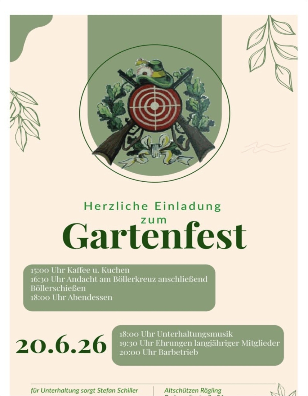 20.06.2026: Gartenfest Altschützen Rögling